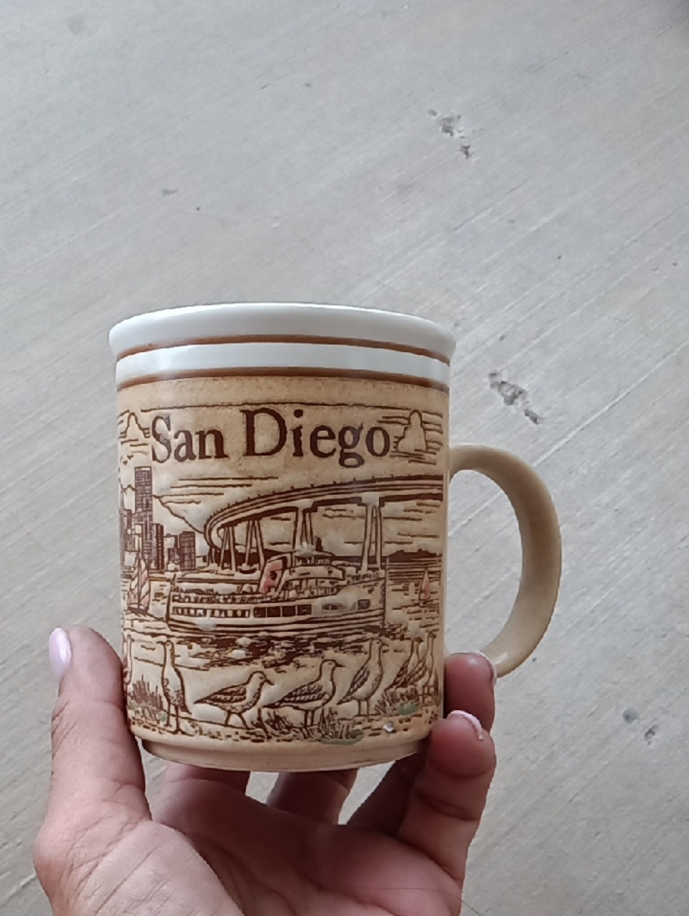 San Diego Tan Ceramic Souvenir Coffee Mug